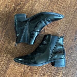 Marc Fischer patent leather black boots